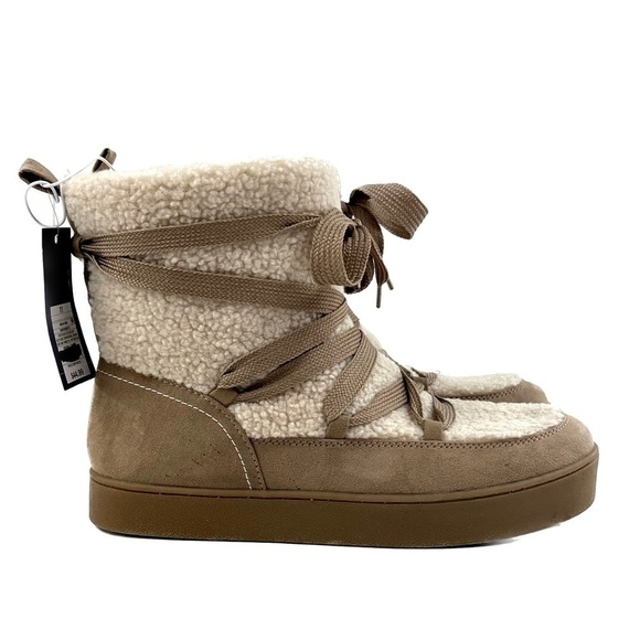 NWT - Universal Thread Birgitte Taupe Winter Boots - Size 11 - Picture 3 of 12